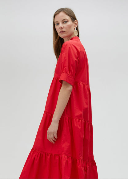 Long dress with ruffles