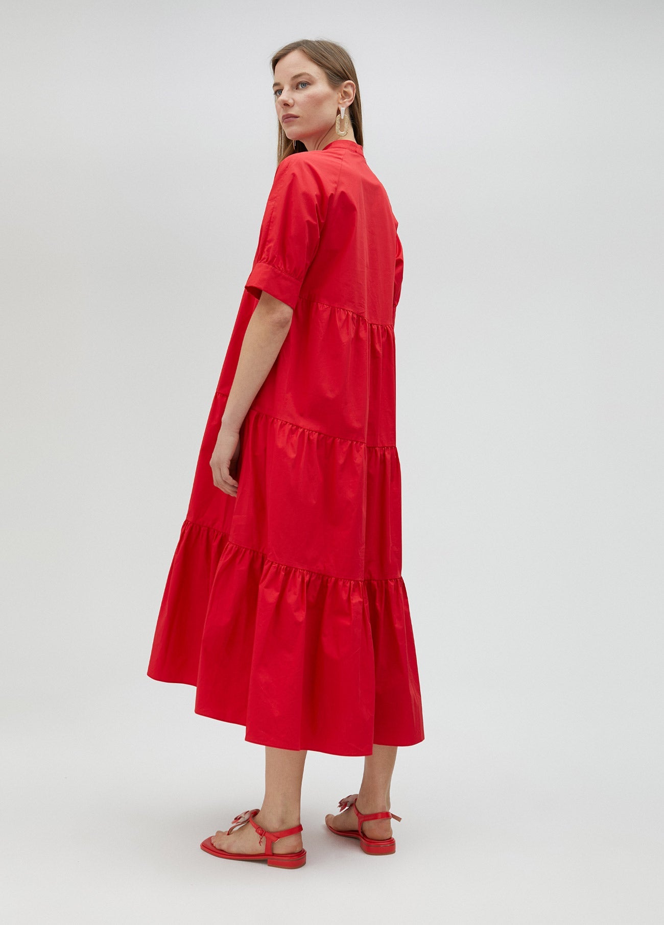 Long dress with ruffles