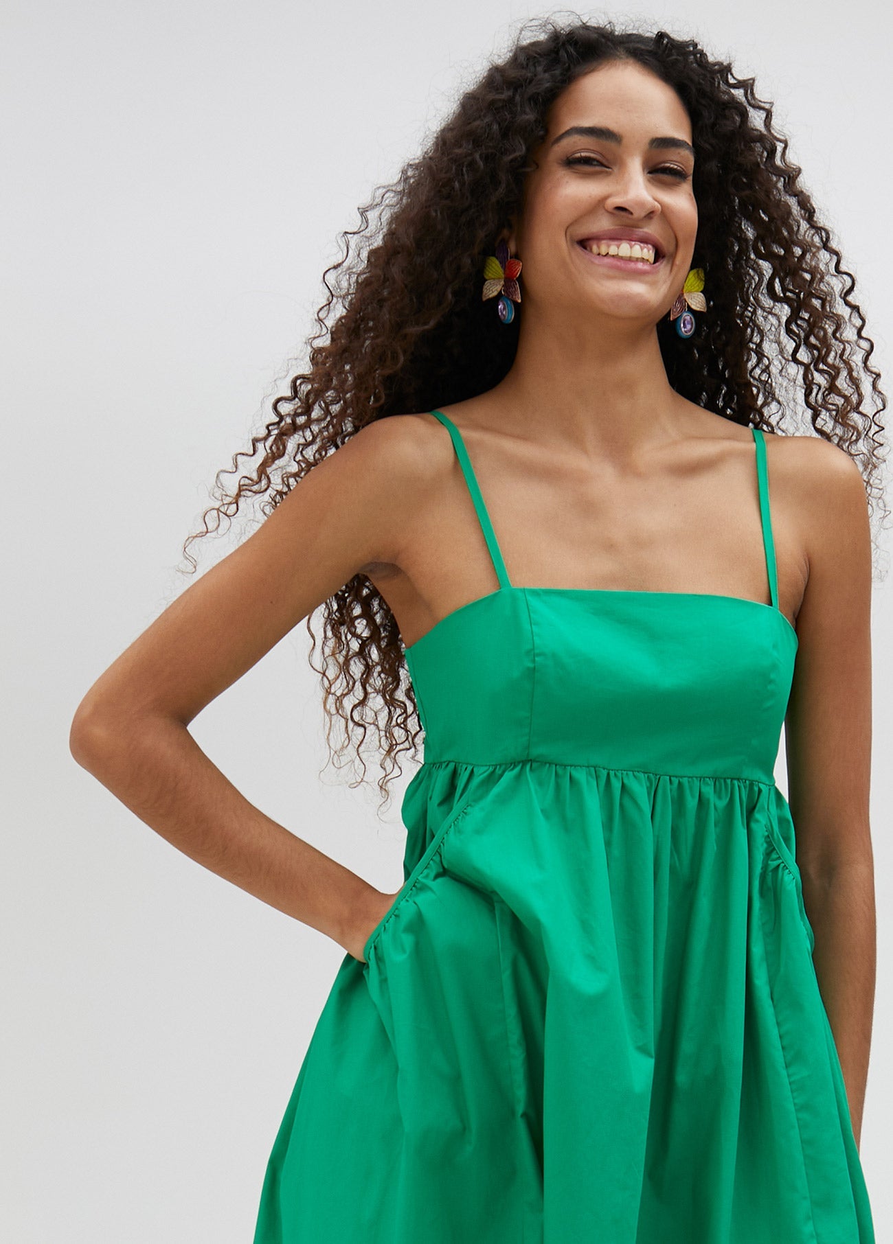 Long dress with thin straps