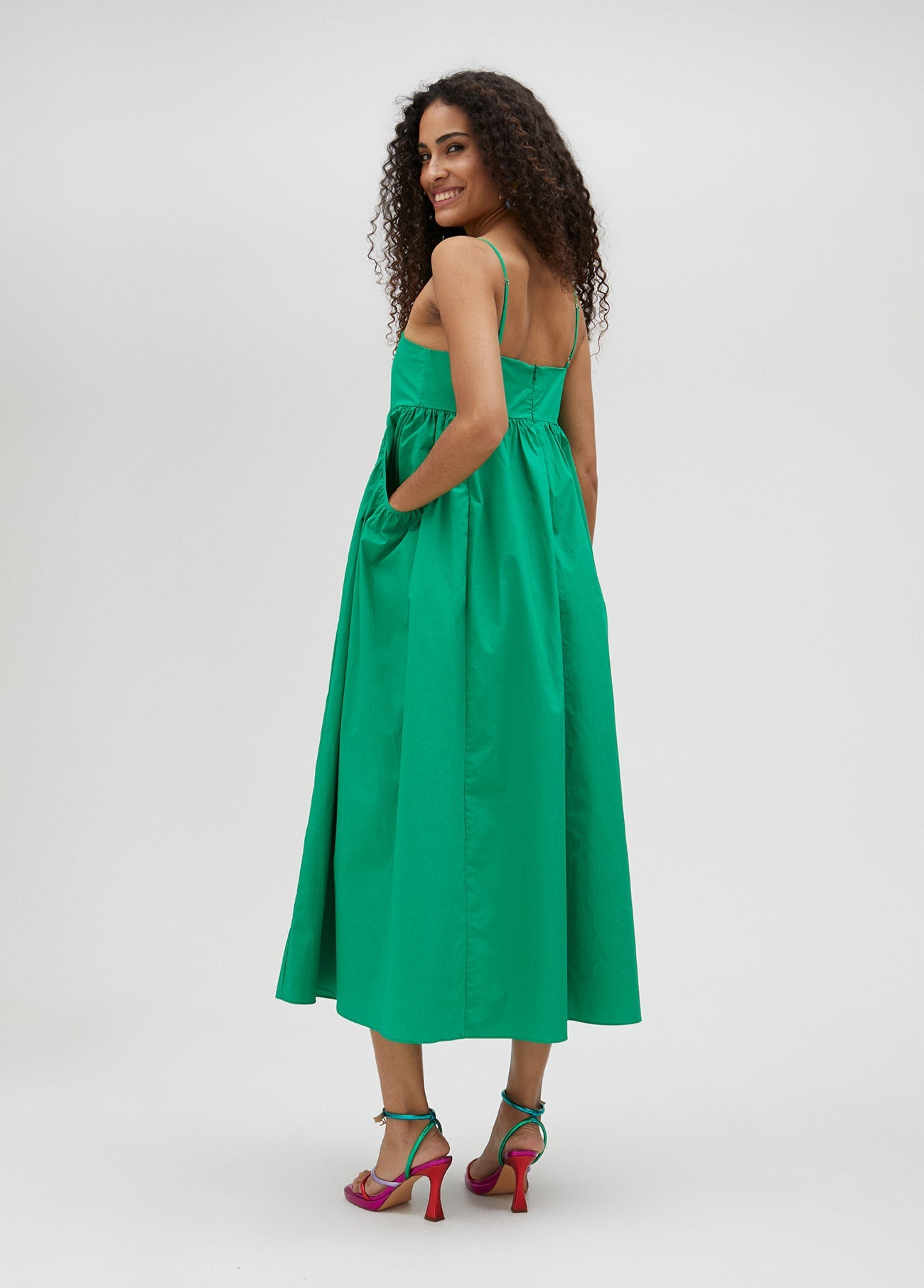 Long dress with thin straps