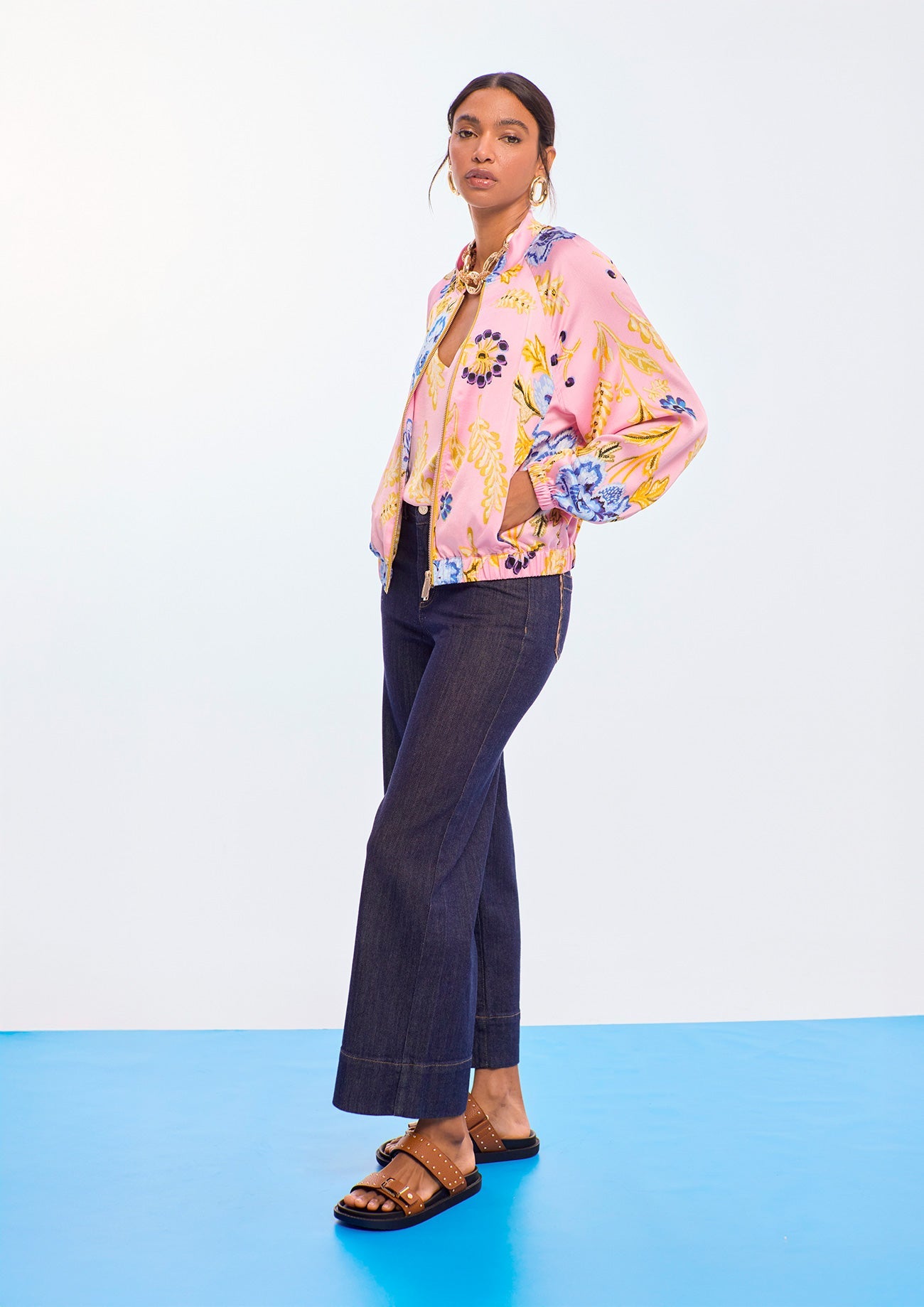 Satin Printed Bomber