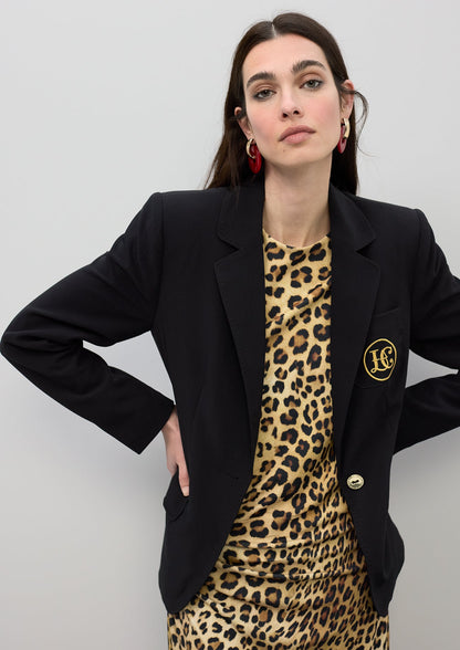 Fitted Blazer with Lapel Pockets