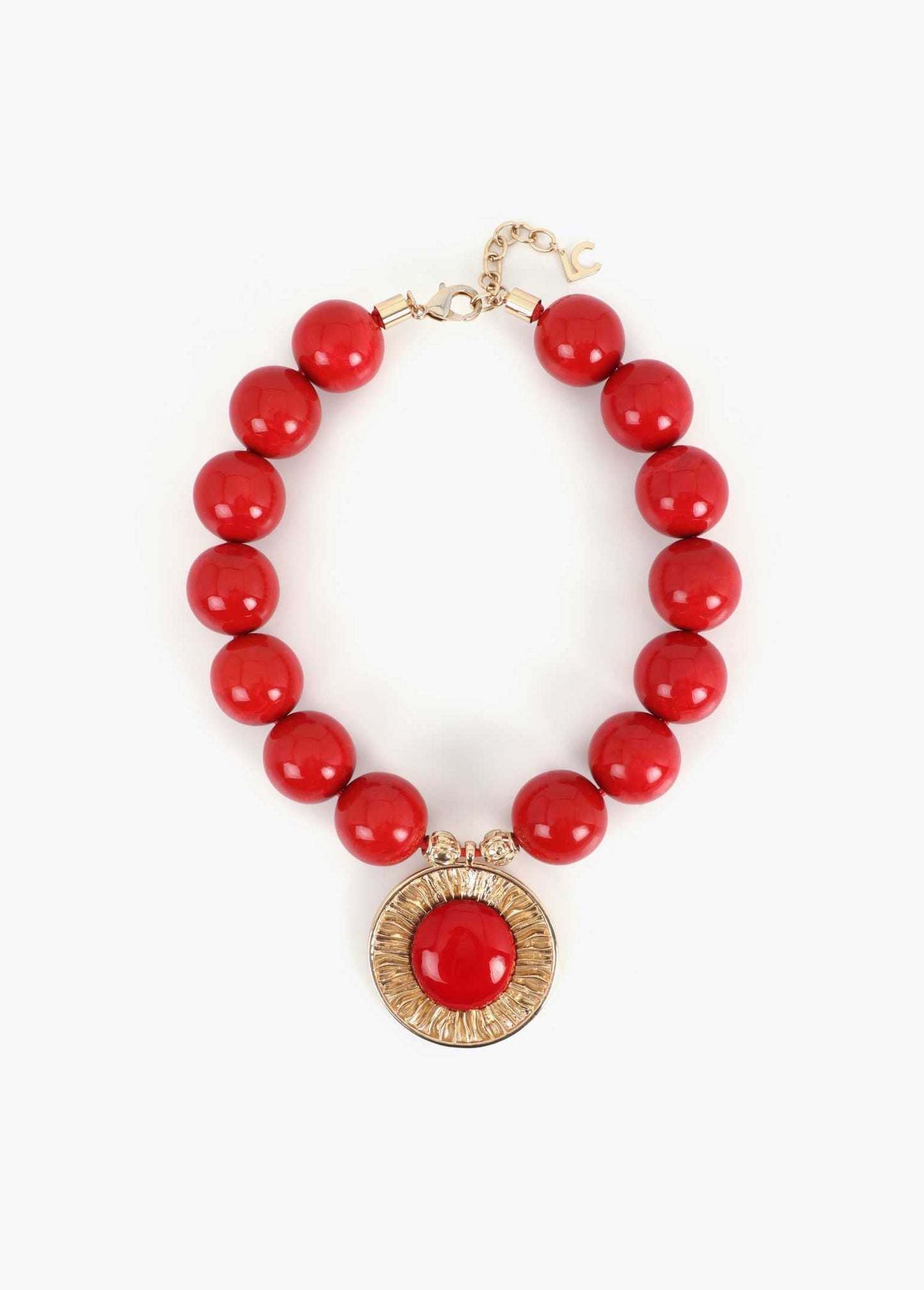 Maxi Beaded Necklace with Pendant