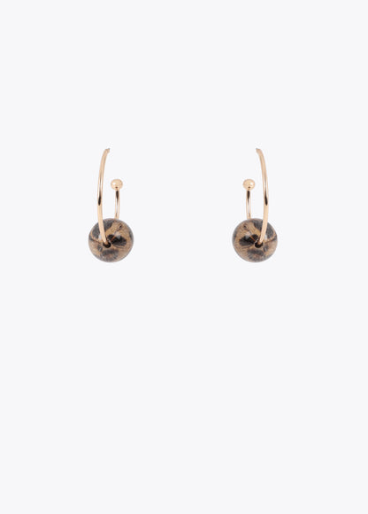 Hoop Earrings with Maxi Animal Print Bead