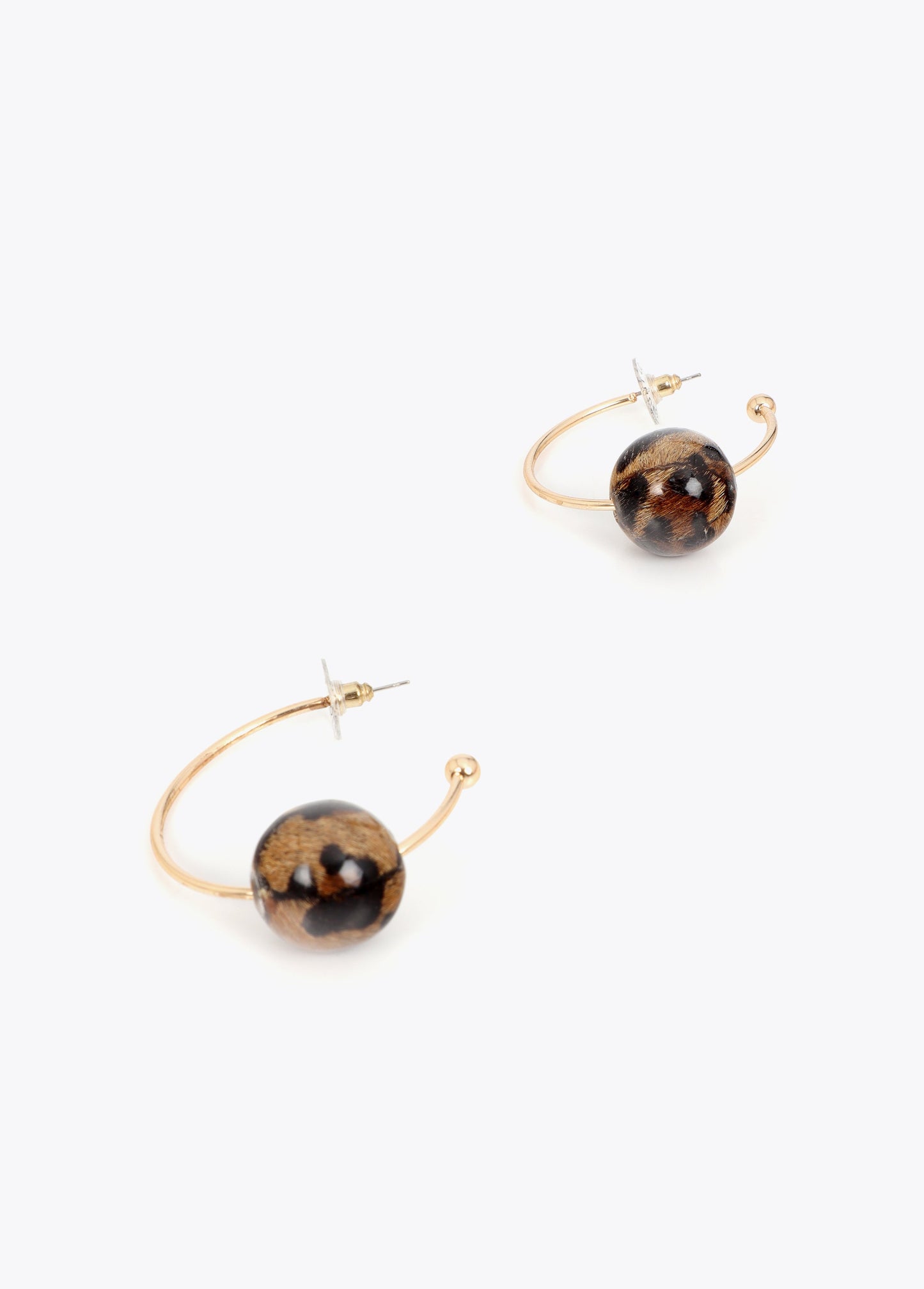 Hoop Earrings with Maxi Animal Print Bead