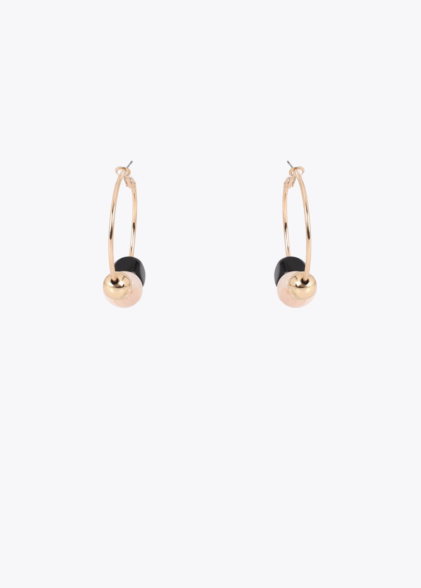 Multicolor Acrylic Detail Hoop Earring