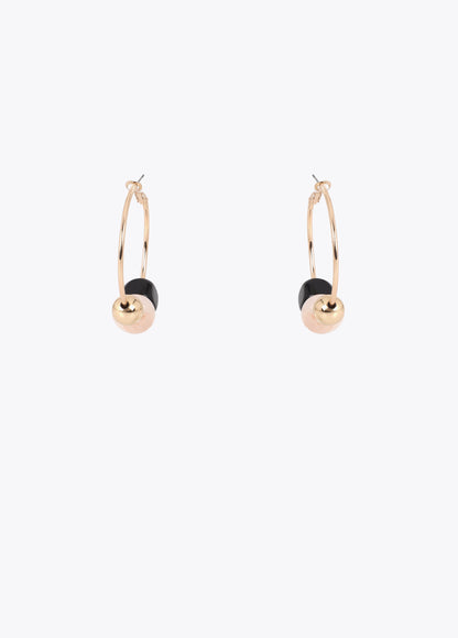 Multicolor Acrylic Detail Hoop Earring