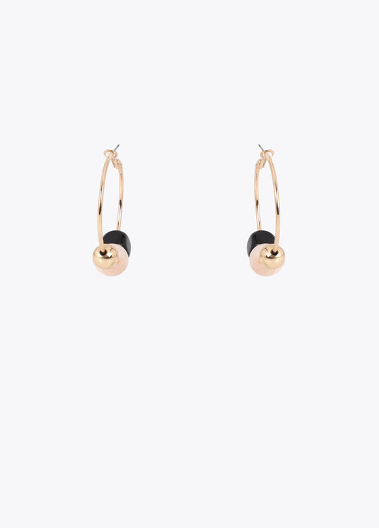 Multicolor Acrylic Detail Hoop Earring