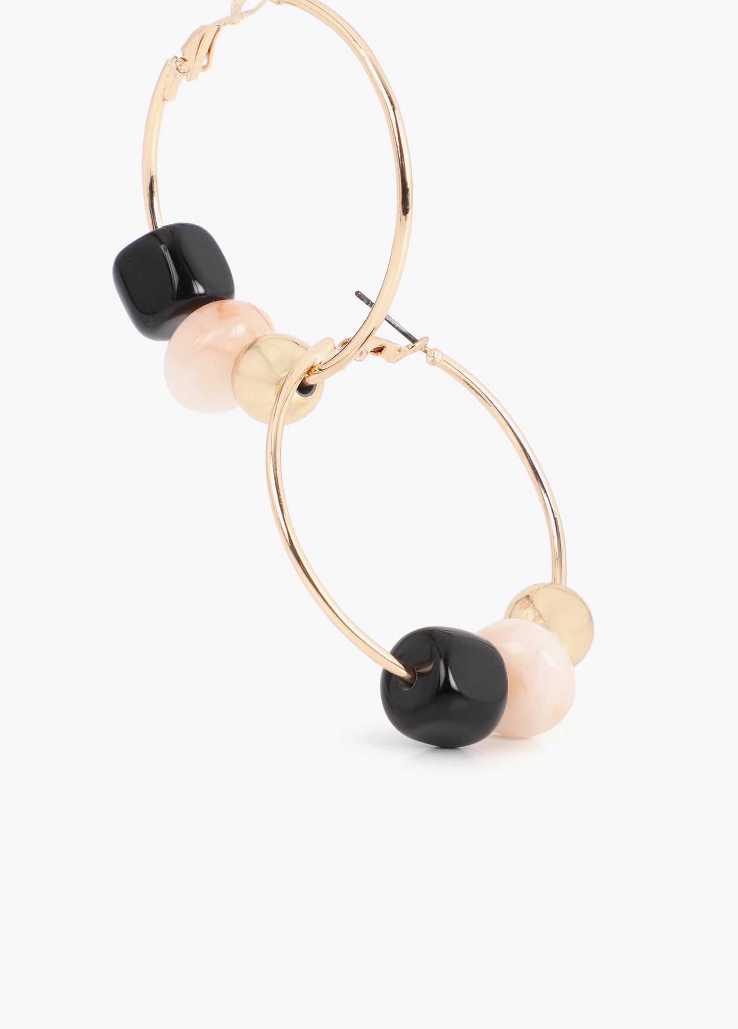 Multicolor Acrylic Detail Hoop Earring