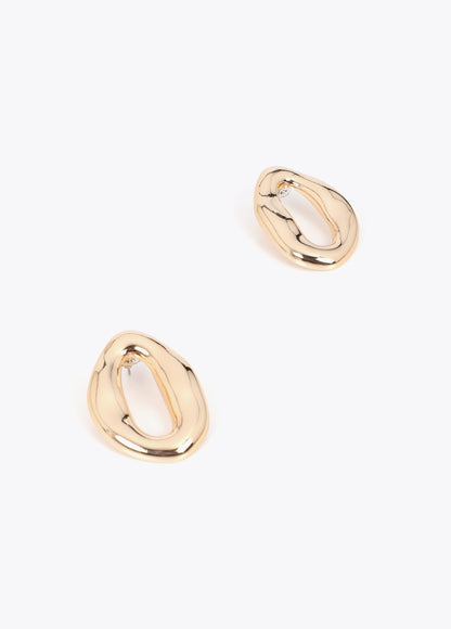 Embossed Metal Link Earrings