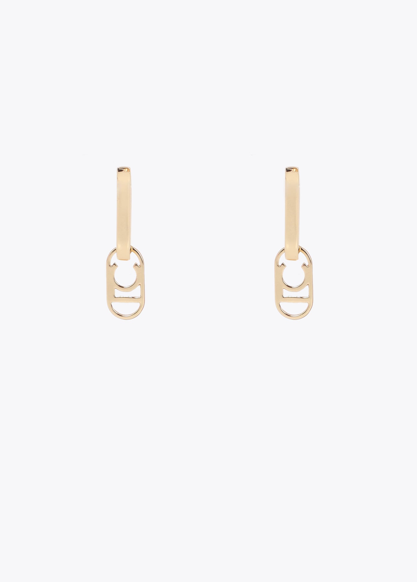Hinged Earrings with Detachable Logo