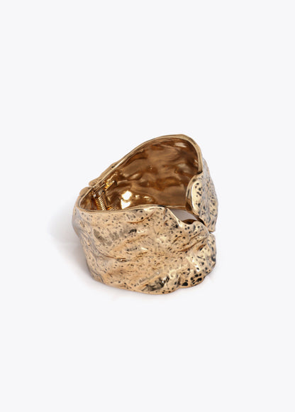 Irregular Gold Textured Bracelet