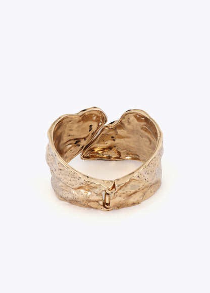 Irregular Gold Textured Bracelet