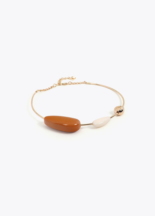 Two-tone Resin Choker Necklace
