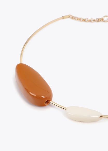 Two-tone Resin Choker Necklace