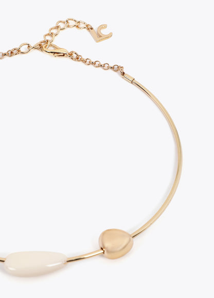 Two-tone Resin Choker Necklace