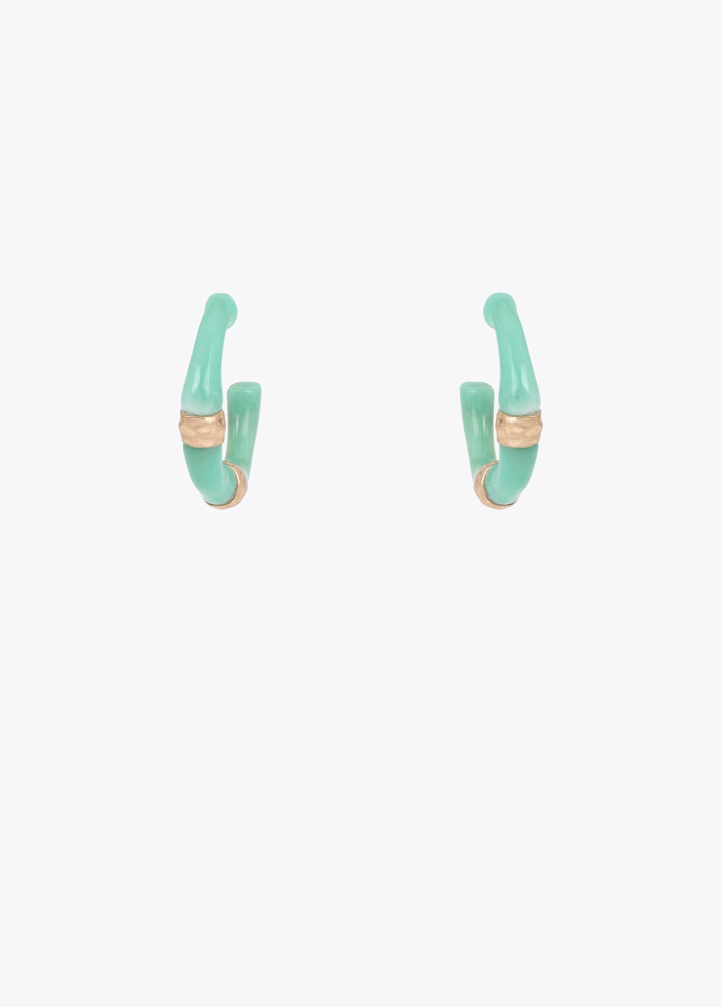 Bamboo Effect Hoop Earrings