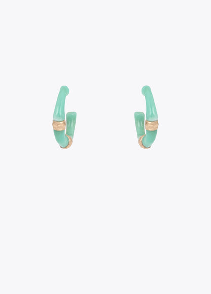 Bamboo Effect Hoop Earrings