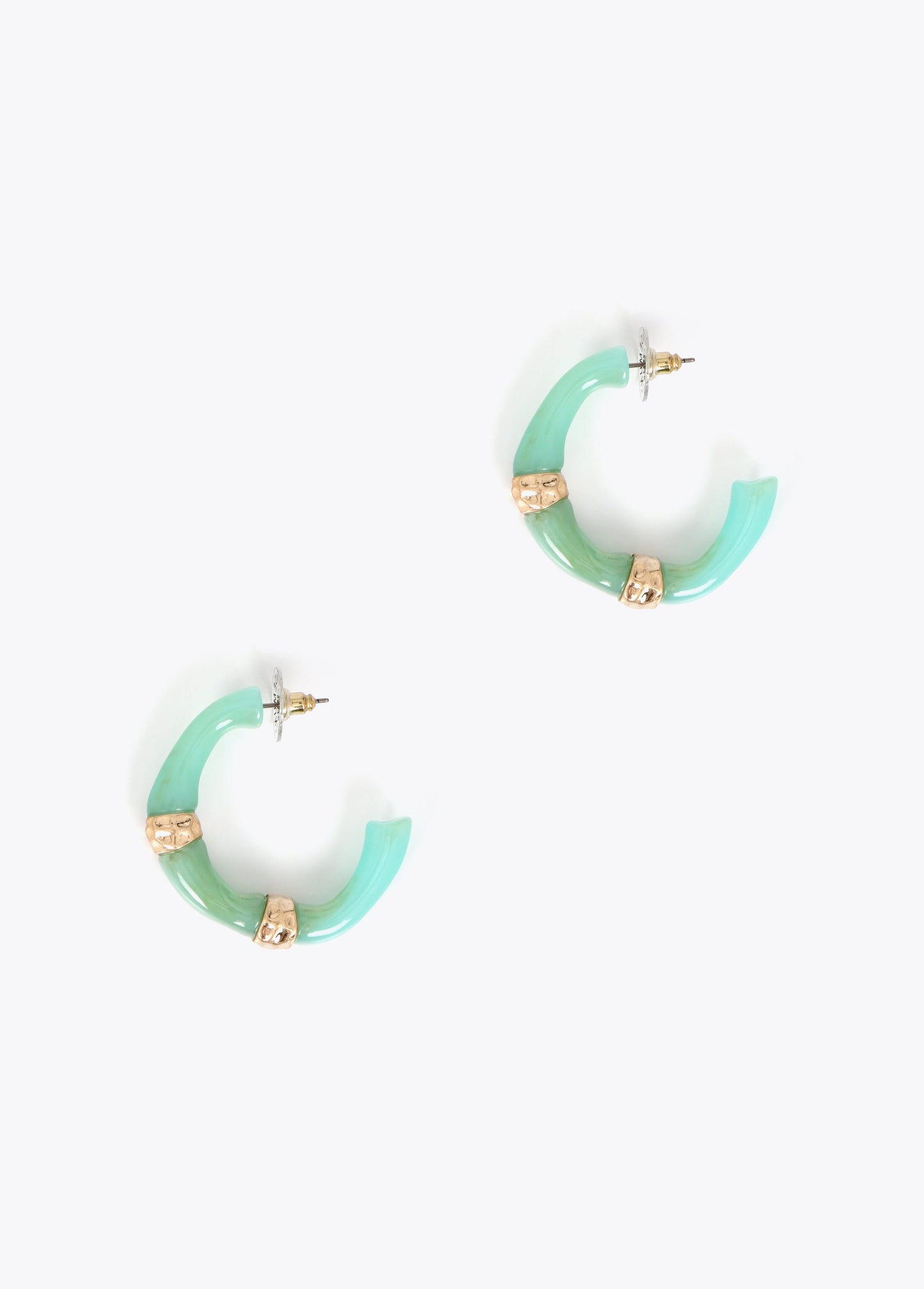 Bamboo Effect Hoop Earrings