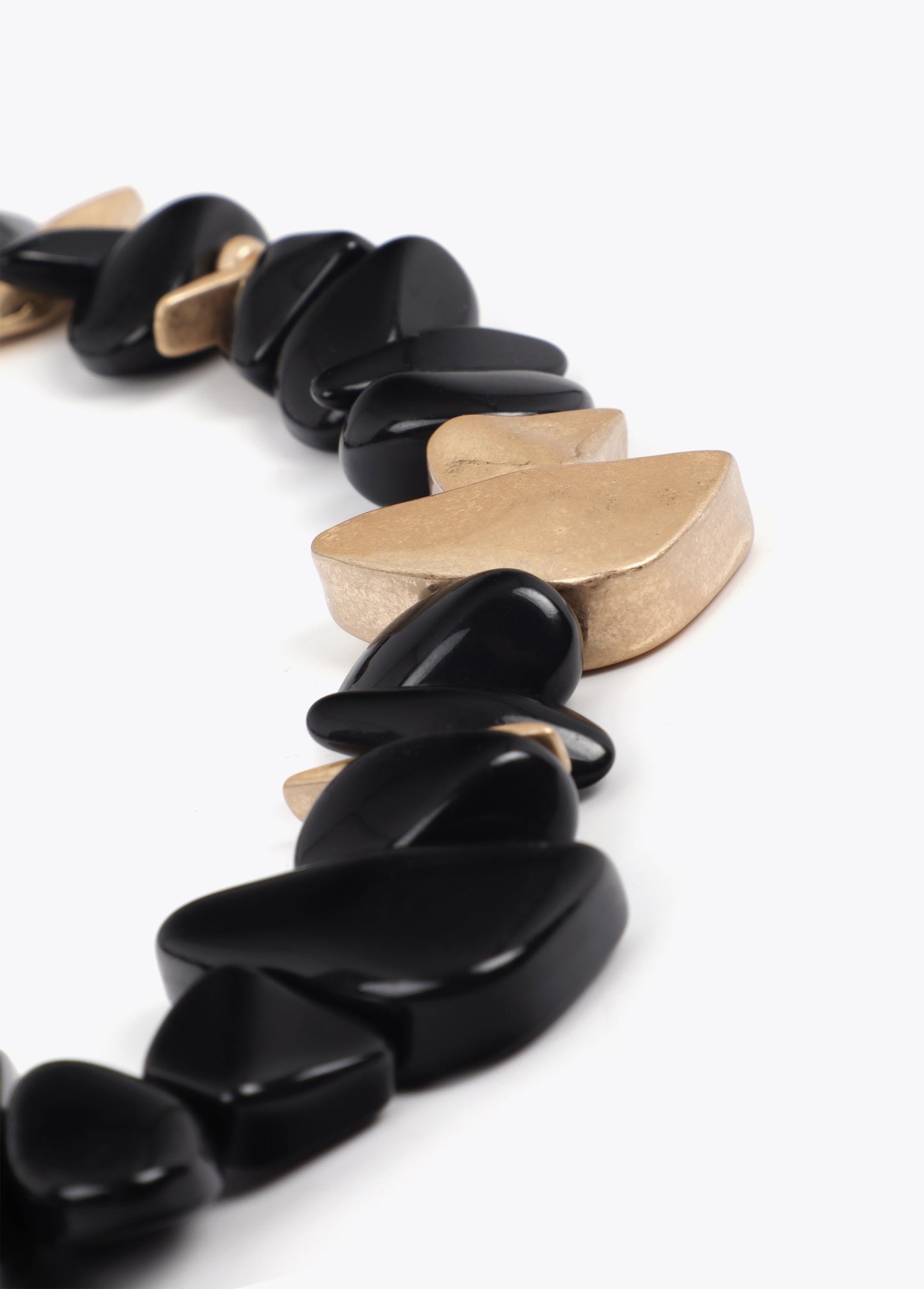 Acrylic Necklace with Metal Pieces