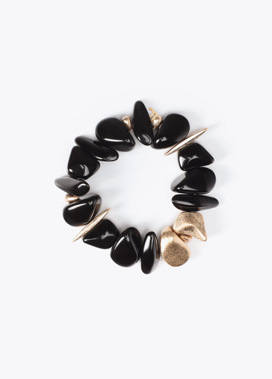 Elastic Bracelet with Metallic Pieces