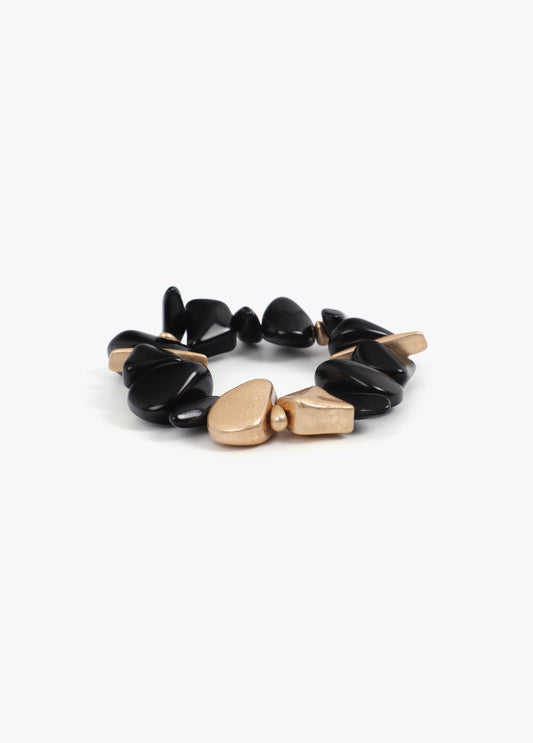 Elastic Bracelet with Metallic Pieces
