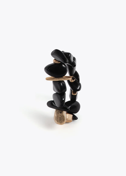 Elastic Bracelet with Metallic Pieces