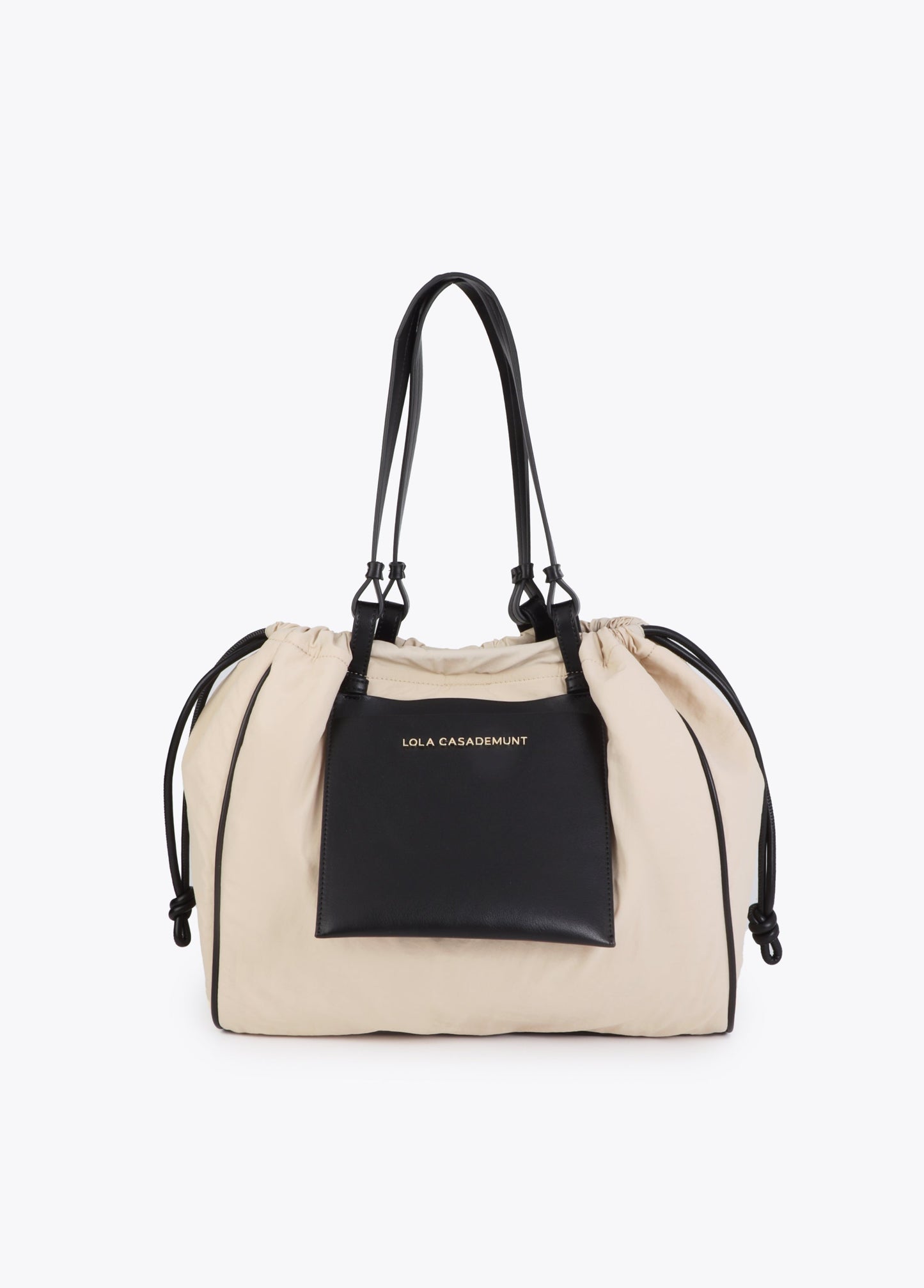 Nylon and PU Shopper Bag