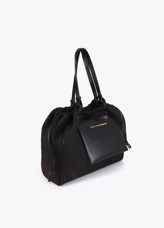 Nylon and PU Shopper Bag