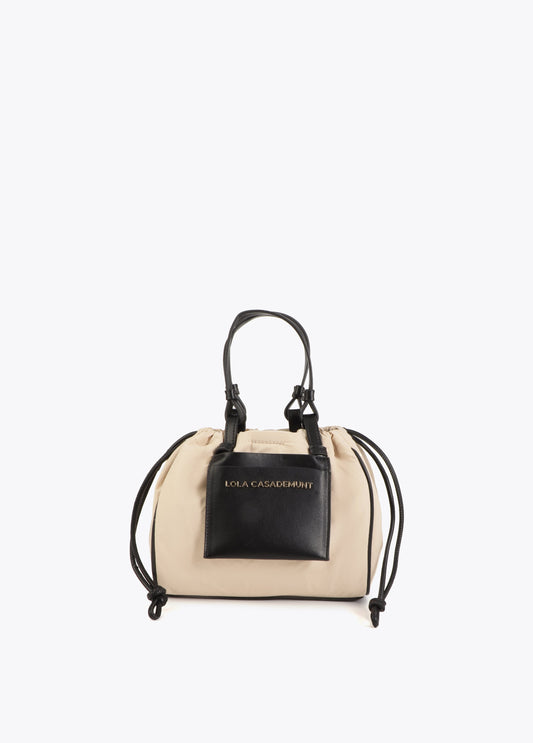Mini shopper combined nylon and PU