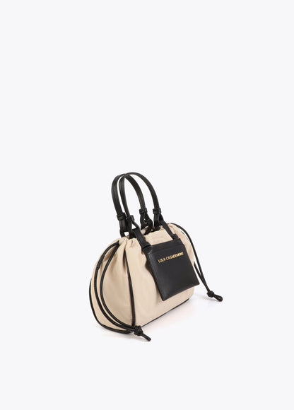 Mini shopper combined nylon and PU