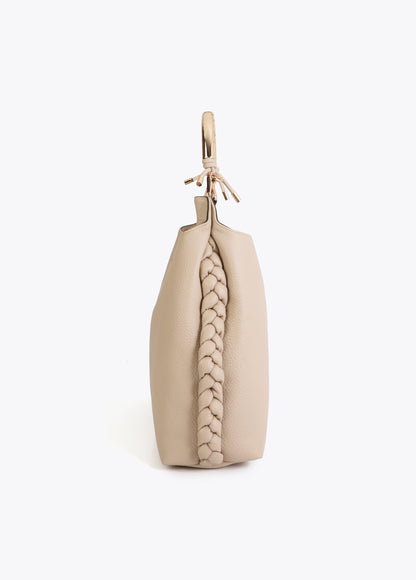 Shopper Bag with Cut-Out Metal Handle