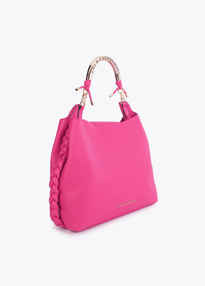 Shopper Bag with Cut-Out Metal Handle