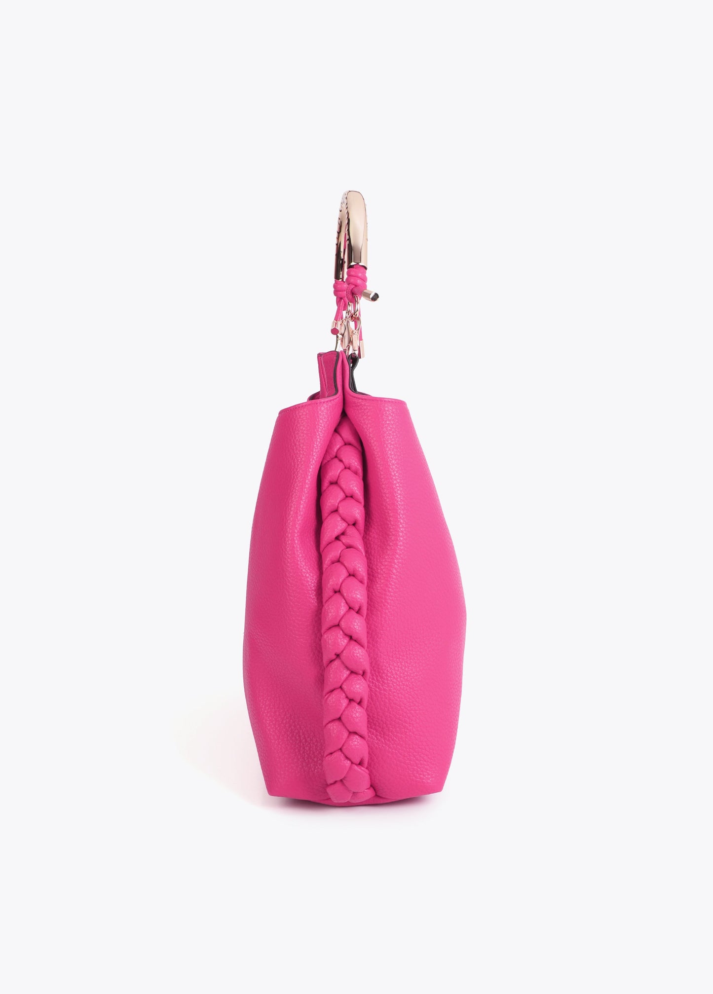 Shopper Bag with Cut-Out Metal Handle