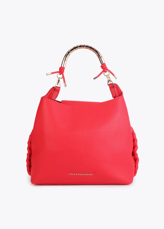 Shopper Bag with Cut-Out Metal Handle