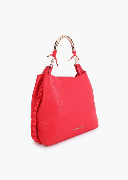 Shopper Bag with Cut-Out Metal Handle