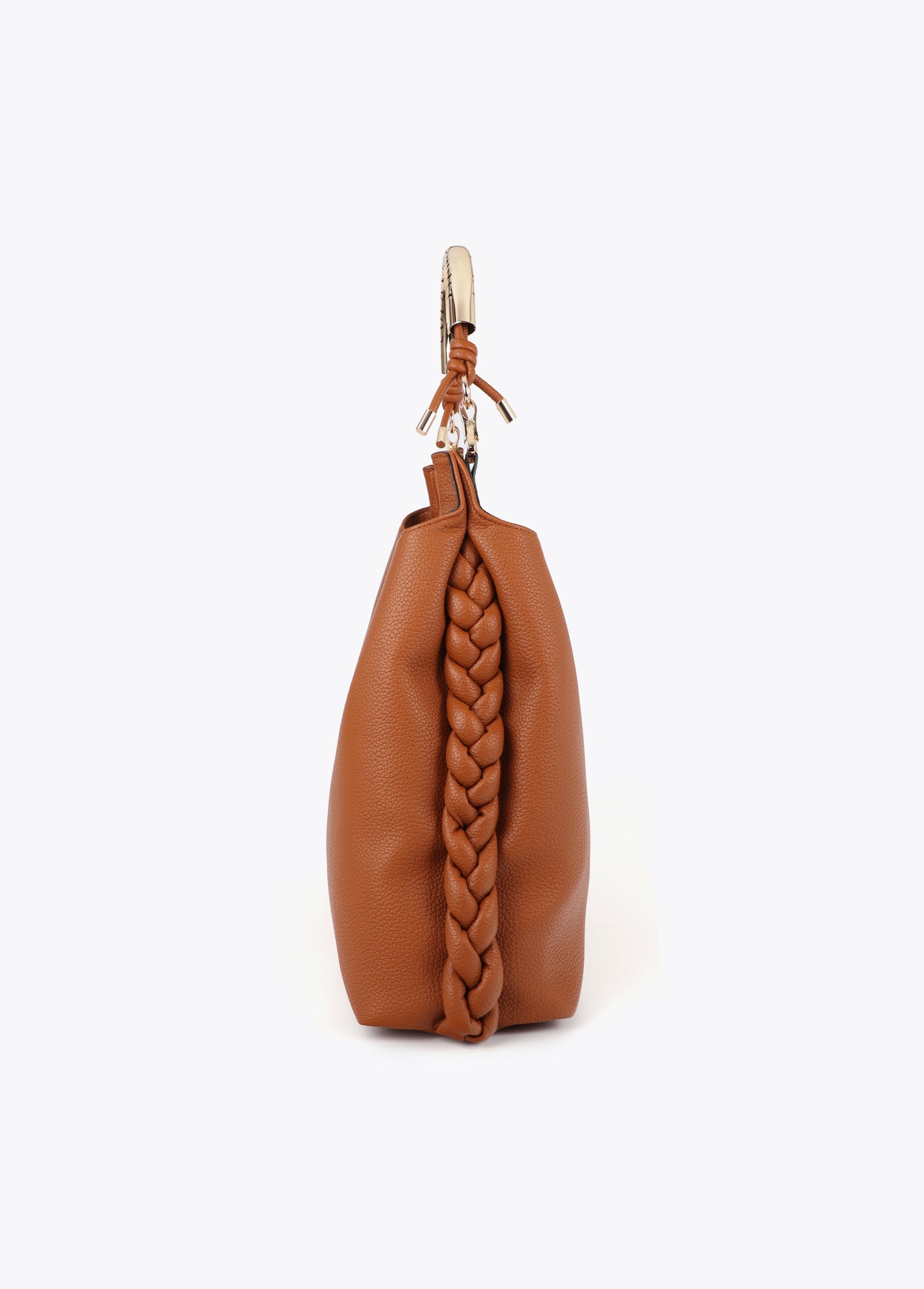 Shopper Bag with Cut-Out Metal Handle