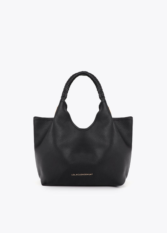 Shopper with Braided Handle and Metallic Details