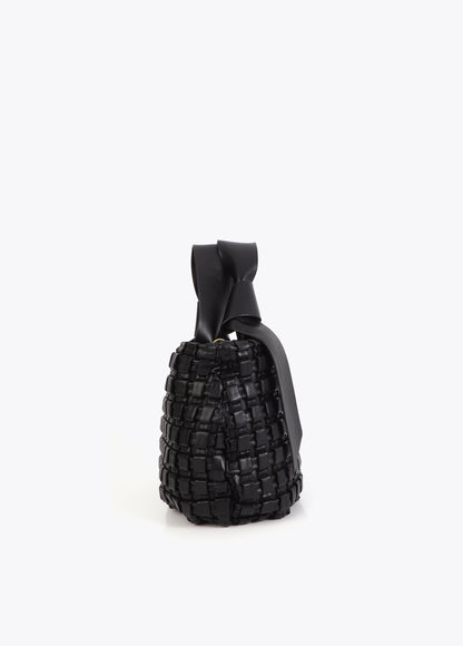 Woven Material Bag with Bow Detail