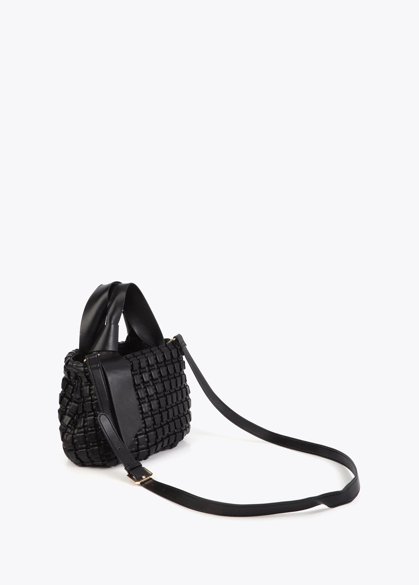 Woven Material Bag with Bow Detail