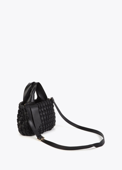 Woven Material Bag with Bow Detail
