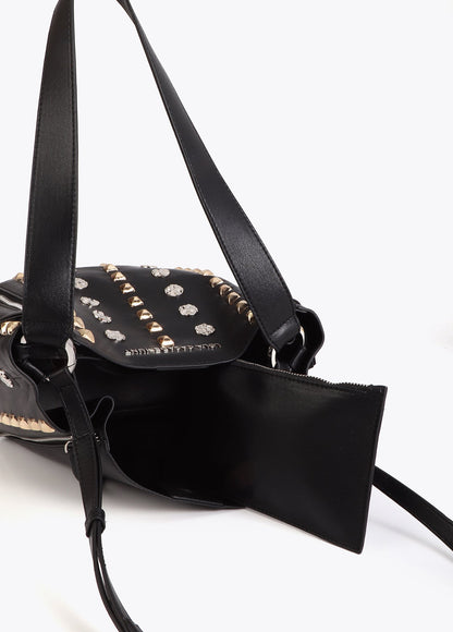 Shoulder Bag with Gold and Silver Studs