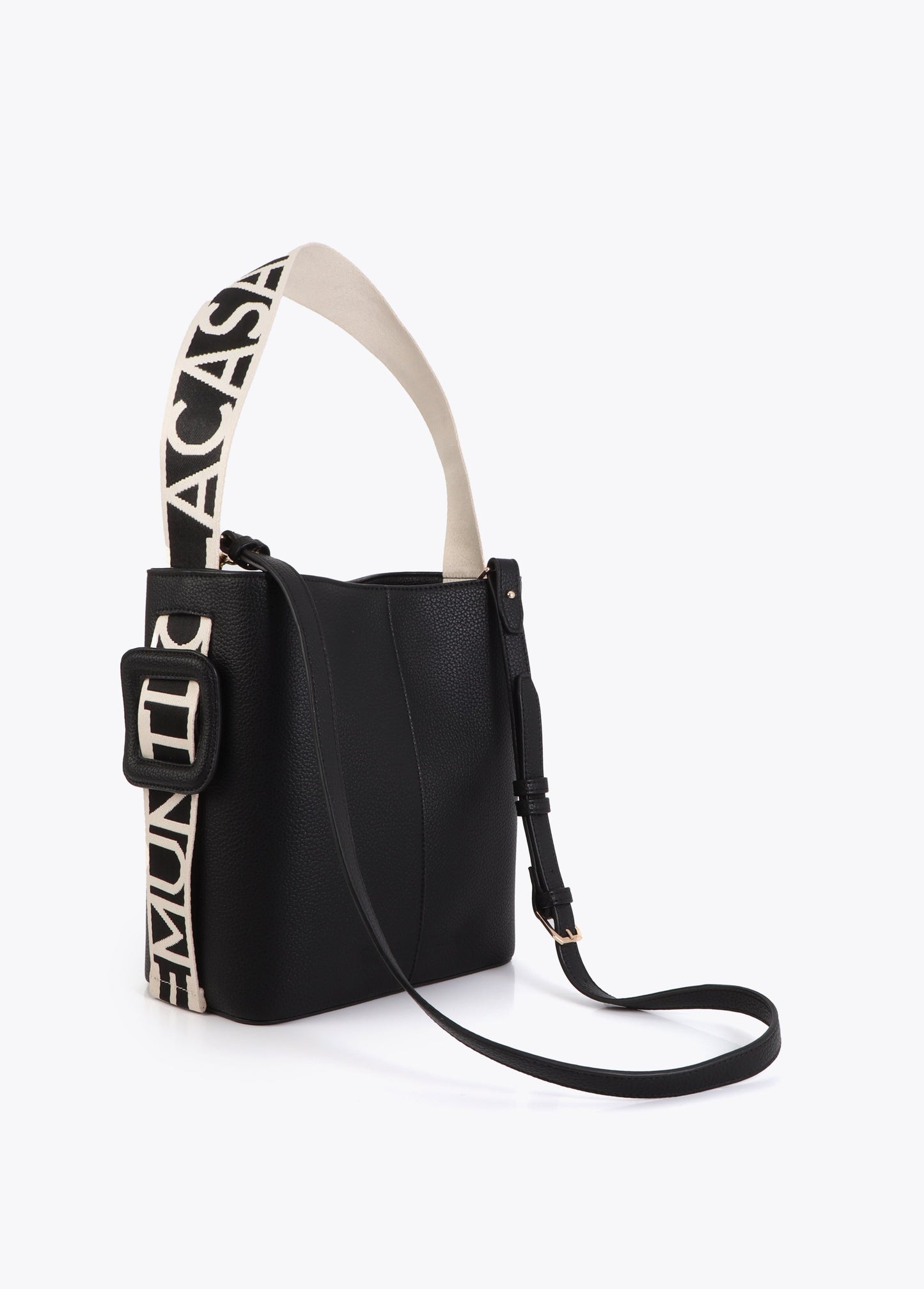 Contrast Handle Nylon Shopper