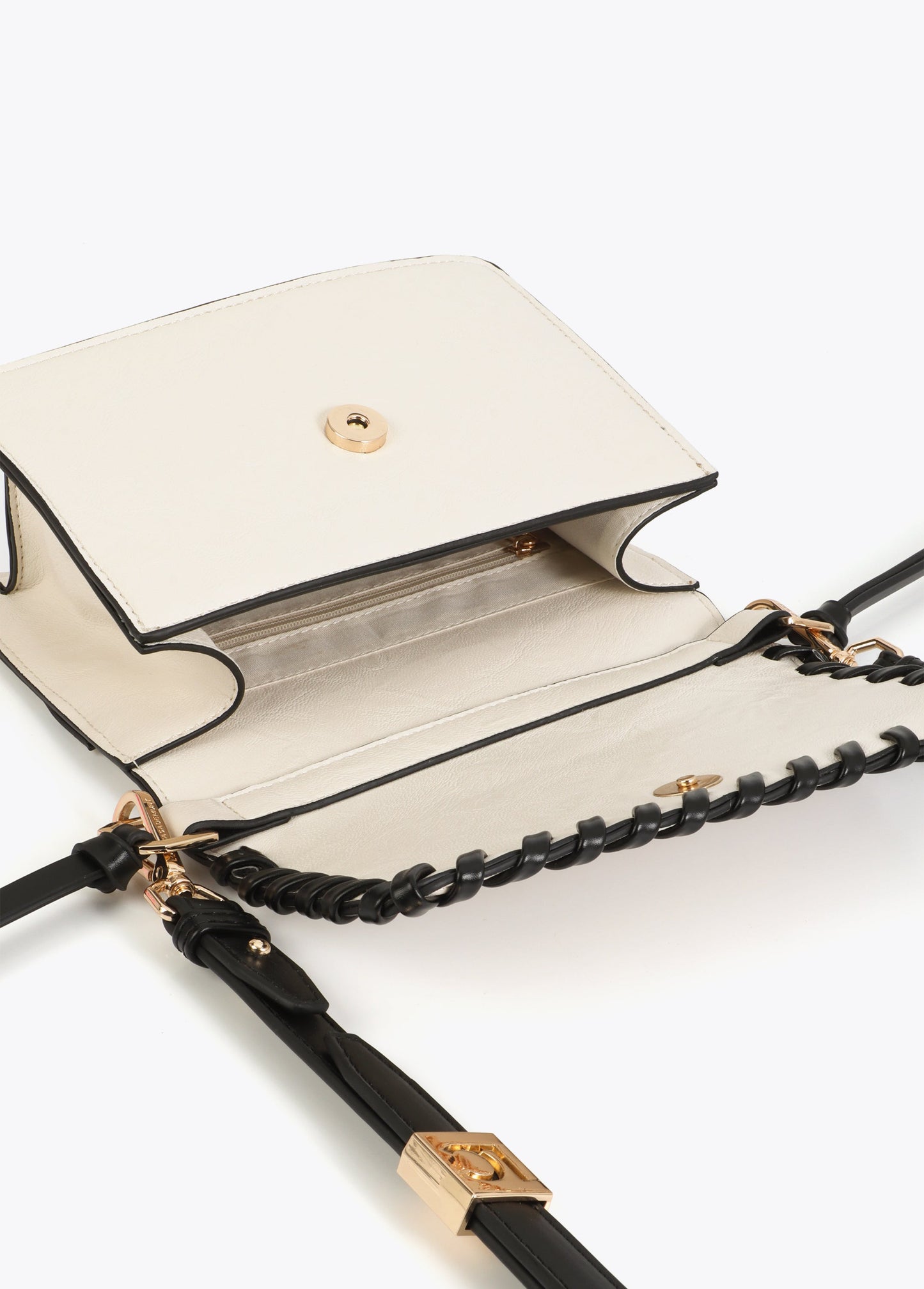 Crossbody Bag with Contrast Braided Detail