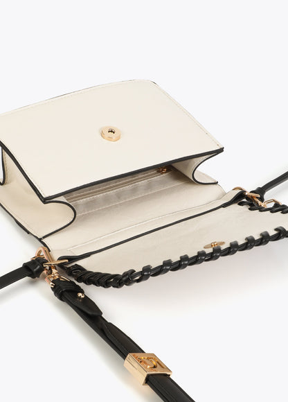 Crossbody Bag with Contrast Braided Detail