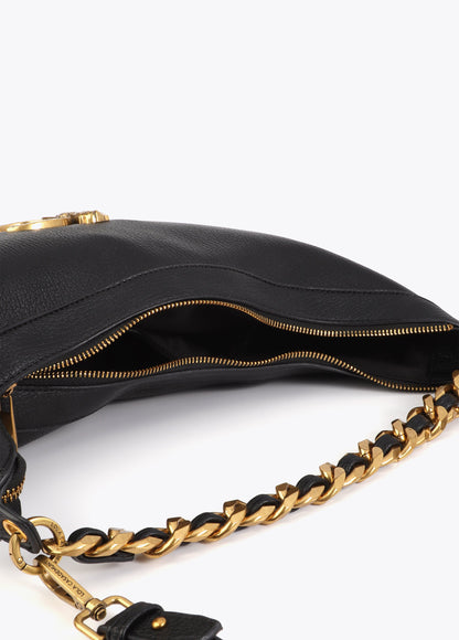Half Moon Bag with Animal LC and Chain