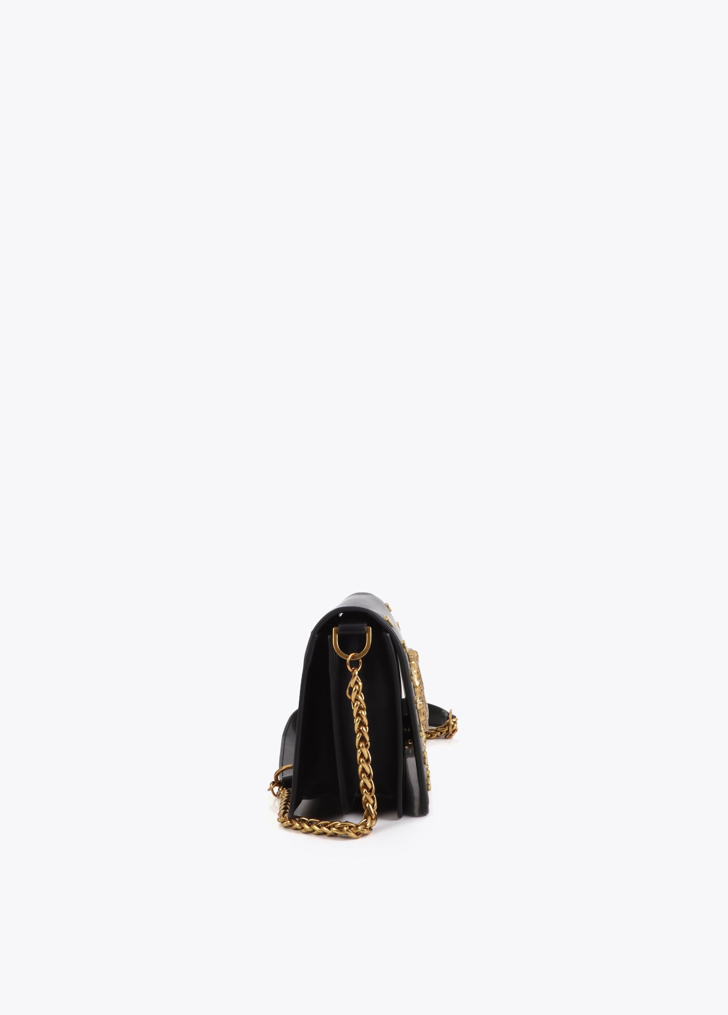 Animal Studded Flap Crossbody Bag