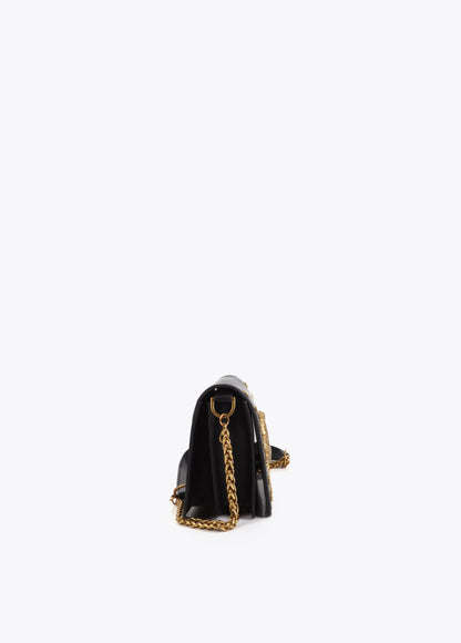 Animal Studded Flap Crossbody Bag