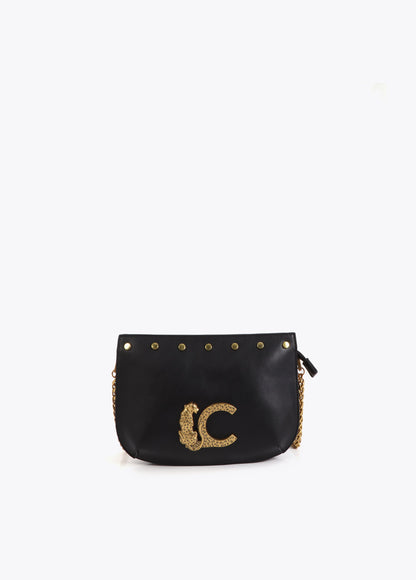 Black Studded Shoulder Bag