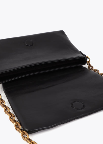 Crossbody Bag with Quilted Flap Logo